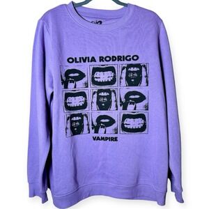 Olivia Rodrigo Purple Vampire Womens Pullover Tour Crew Sweatshirt, Size XL